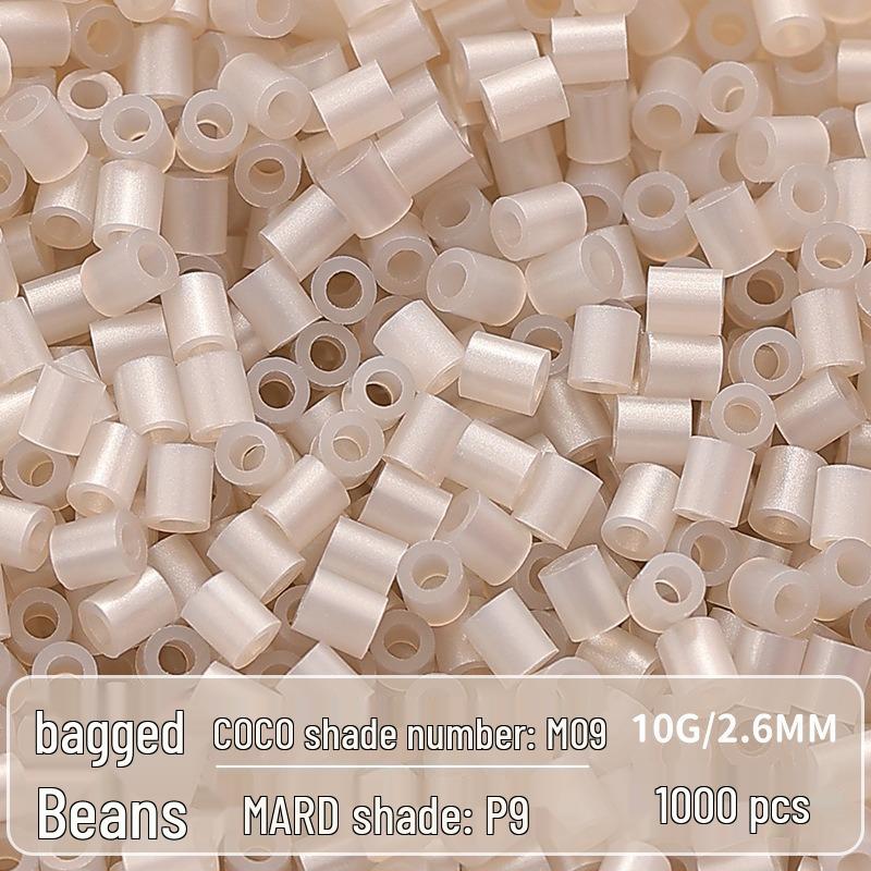Clear Puzzled Beans Special Color Refill Pack, Black & White, 2.6mm Handmade DIY Fuse Beads Toy Set