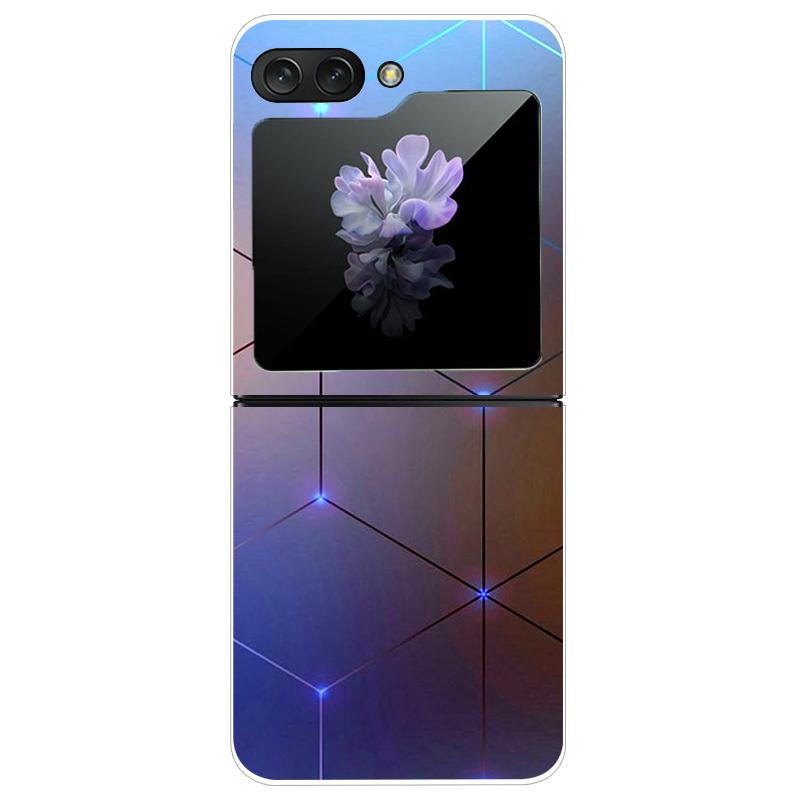 For Samsung Galaxy Z Flip 5 5G Case Cute Transparent PC Hard Case Back Cover For Samsung ZFlip5 Z Flip 5 Phone Coque Flip 5 Capa