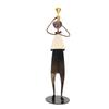 Trumpet Player Figurine Modern Abstract Handcrafted Metal Musician Sculpture for Living Room Tabletop Shelf Desk Office
