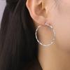 Cazador Geometric Hoop Earrings Women 28-54MM Real Gold Plated Stainless Steel Earrings Trend 2026 Jewelry Party Birthday Gift