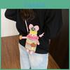 Ugly And Cute Rabbit Woven Crossbody Bag With Radish And Mushrooms For Women Casual Daily City Style