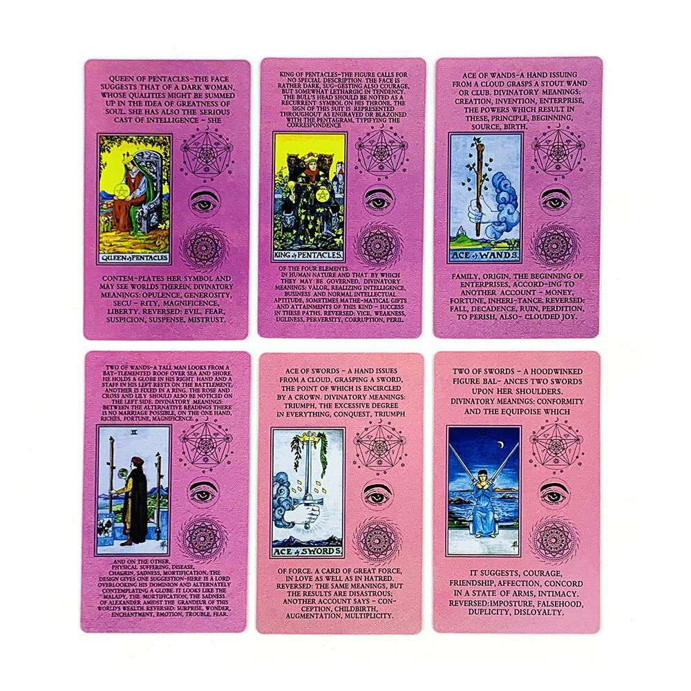 Hot-selling Tarot Cards 78 Pcs Tarot Deck Family Gathering Game Card Classic Design For Beginners & Pros, Ideal For Divination