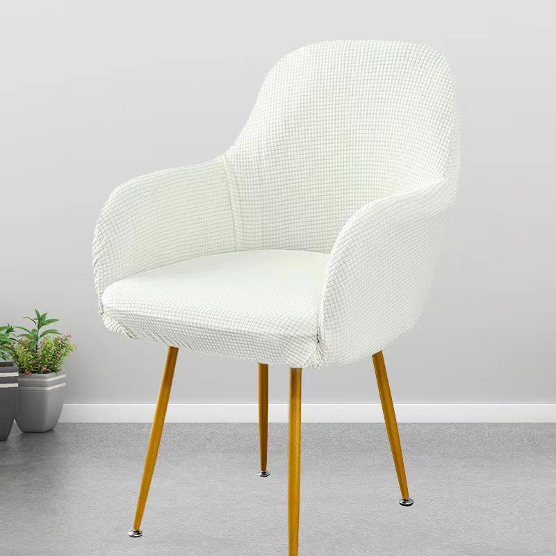 Elastisk stoltrekk i europeisk stil for stoler med høye armlener - Nordisk minimalistisk design for uregelmessig spisebord.