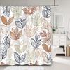 Leaf Shower Curtain Simple Modern Colourful Leaf Polyester Fabric Shower Curtains Bathroom Decor With Hooks Bathroom Accessories