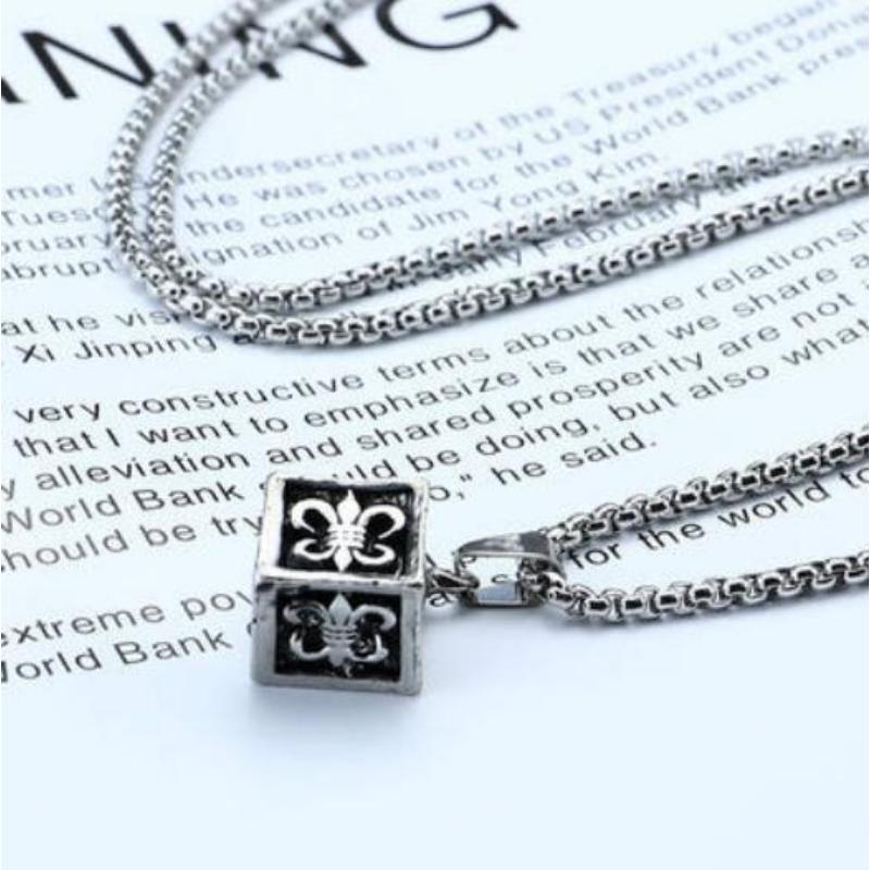 European and American Men's and Women's Trendy Pendant Jumping Di Long Titanium Steel Chain Hip Hop Necklace