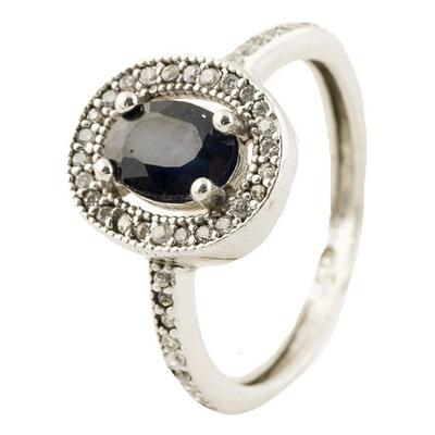 Silver Ring with Natural Sapphire (2014232)