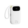Powerbank Baseus Enerfill Fc31 10000Mah 22.5W With Digital Display With 2 Built-in Cables - White