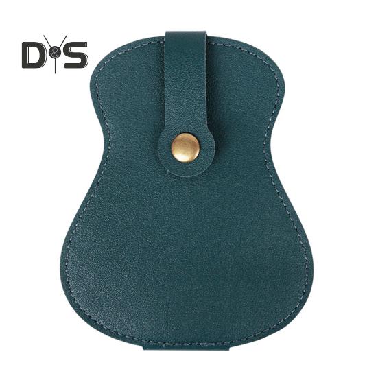 Gitarrenplektrenhalter aus Kunstleder, 18 Steckplätze, Plektren-Aufbewahrungstasche für Männer und Frauen, Gitarrendesign, Plektren-Organizer-Etui für Spieler, Liebhaber, Lehrer