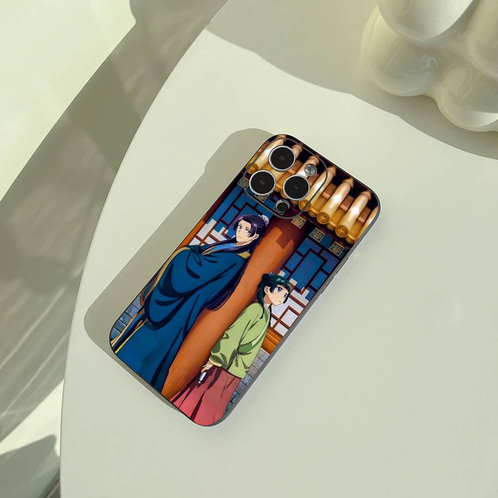 

The Apothecary Diaries-Maomao-Jinshi Phone Case For iPhone 17,16,15,14,13,12,11 Pro Max,16Plus,XS Soft Black Cover iPhone12