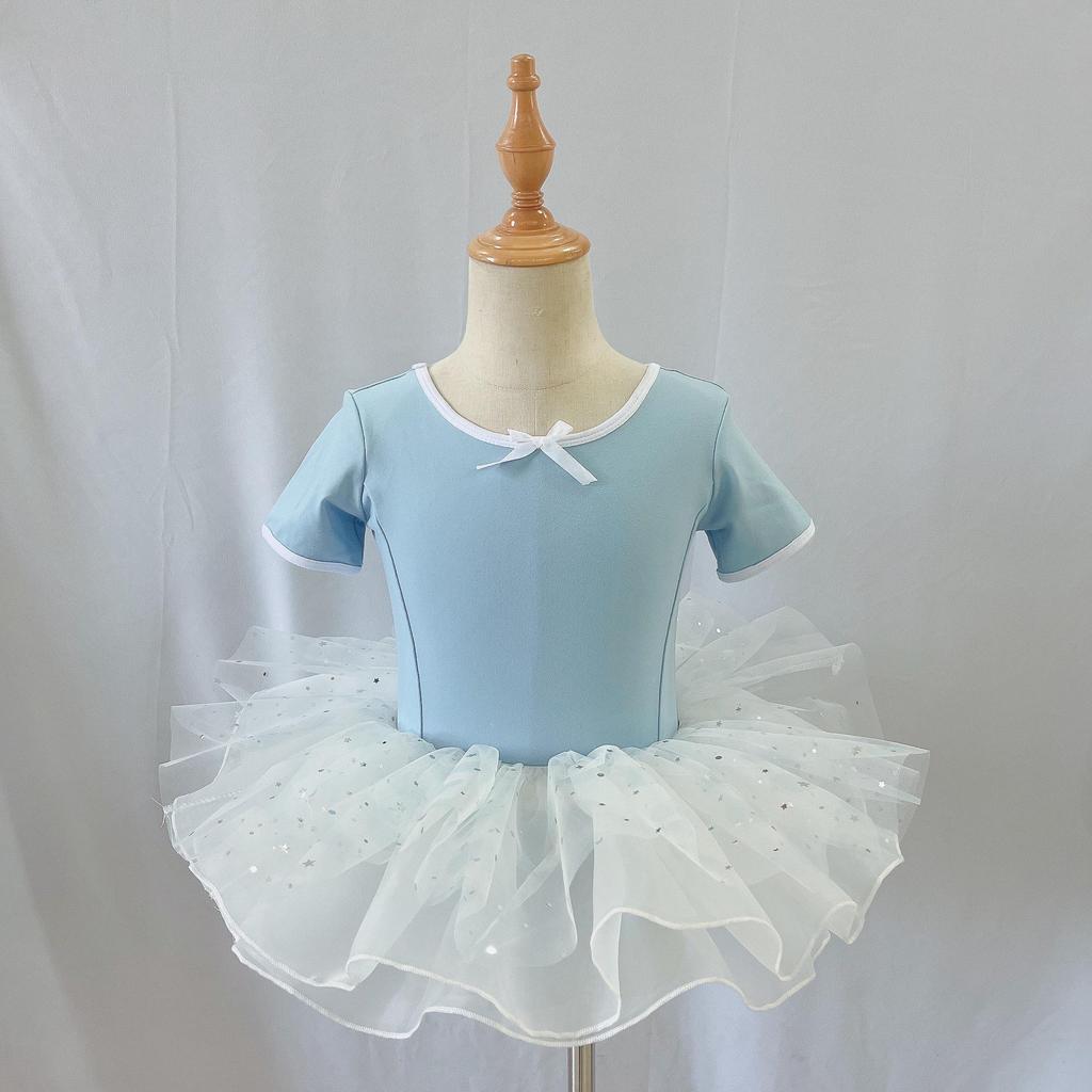 Girls' Ballet Princess Dress - Short Sleeve Bow Skirt Costume