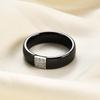 Europäischer und Amerikanischer Keramik Zirkonia 6MM Neun-Palast-Gitter Schwarz-Weißer Ring - Finger Schmuck für Damen