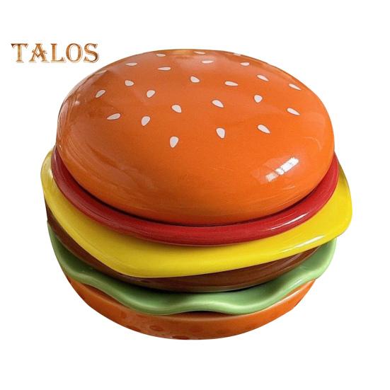 

Набор тарелок для бургеров, 6 слоев, мини-тарелка для соуса, закуски, пищевые керамические контейнеры для соуса, подарок для семьи и друзей 1 Set