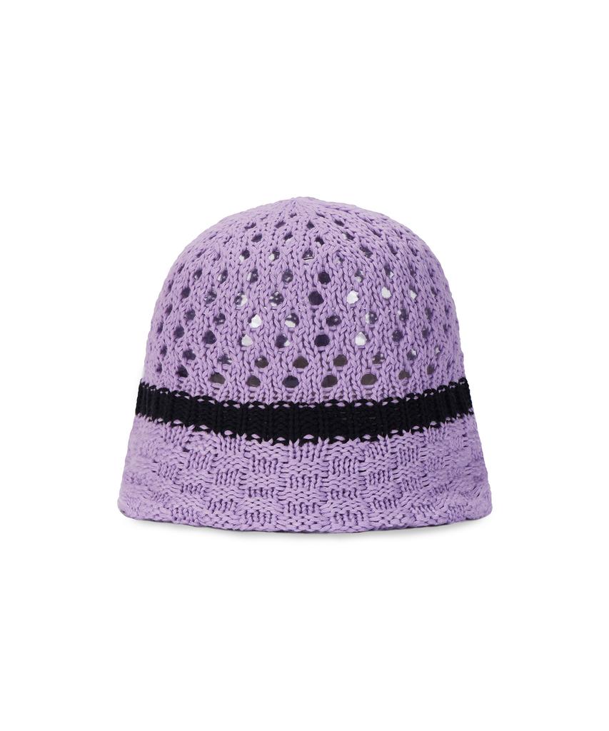 Bajal Vz Long Label Half Punching Bucket Hat Purple