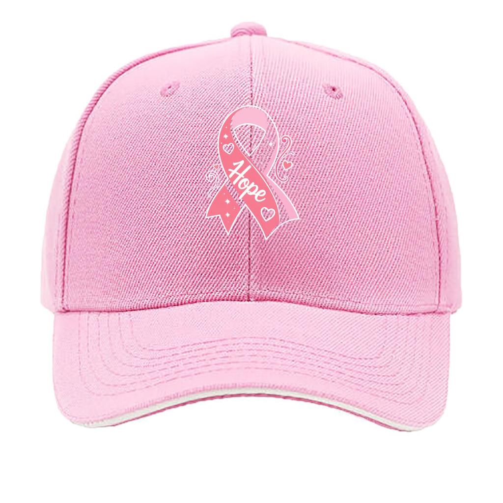 Hope Awareness Ribbon Graphic Emblem Sandwich Baseball Cap Sun Cap Outdoor Workouts Hat