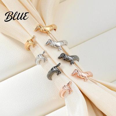 Hypoallergenic Jewelry Opening Ring Dachshund Dog Design Adjustable Finger Durable