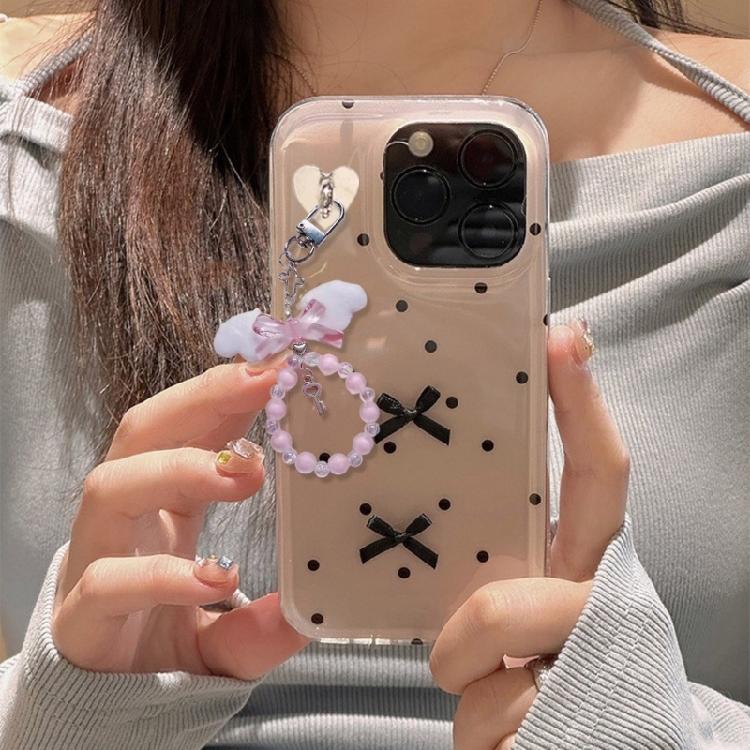 Elegant Winged Beaded Phone Chain Charm Beaded Phone Pendant for Women and Girls