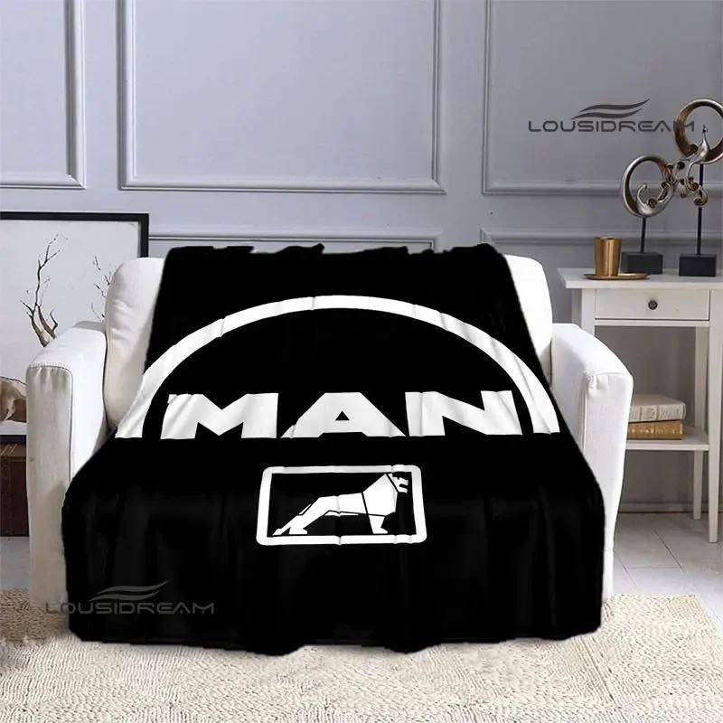 Man Truck Logo Printed Blanket Flannel Soft Comfort Blanket Home Travel Blanket Blankets for Beds Picnic Blankets Birthday Gift