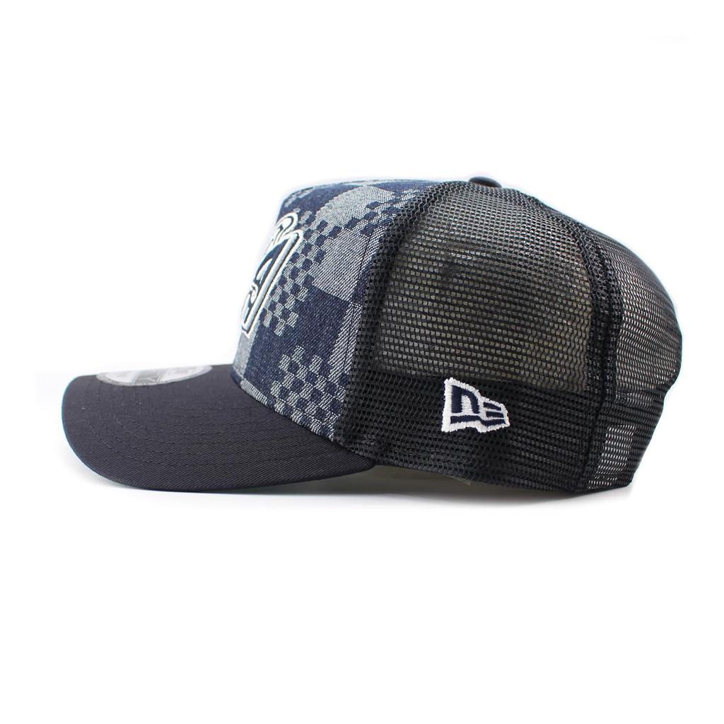 New Era Mesh Cap 9FORTY Anaheim Angels MLB A-FRAME DENIM NAVY PATTERN COOPERSTOWN MESH CAP BLUE ANAHEIM ANGELS Hat 940AF A-Frame Blue [Used]