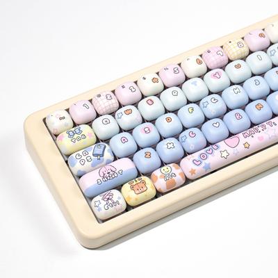 137 Keys Keycap Pbt MOG Keycap Cute Japanese Keyboard Keycap for Mechanical Keyboard (keycap. Blue)