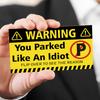 Lustige Strafzettelkarten, Sie haben wie ein Idiot geparkt Karten Schlechte Parkkarten, TP Bestrafende Streich Dekorative Aufkleber, 100 Stück