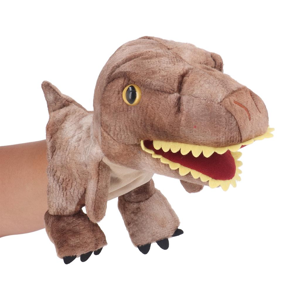 11.8in Plush Dinosaur Hand Toy Movable Mouth Soft Dinosaur Animal Hand Toy for Children Adults