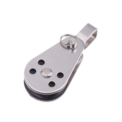 NEUER Block Seilgleiter Kajak Bootszubehör 25mm 304/316 Edelstahl Rolle Einzelrad Tragend Schwenkbar Hebe Seilrolle