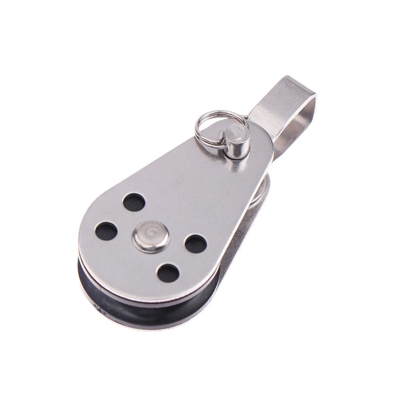 NEW Block Rope Runner Kayak Boat Parts 25mm 304/316 Stainless Steel Pulley Single Wheel Load Bearing Swivel Lifting Rope Pulley