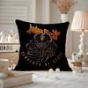 J-Judas P-Priest Cushion Cover Anti-dustmite Pillowcase Invisible Zipper Silky Short Plush Sofa Cushion Cover