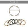 5Pcs Scarf Ring Clips, T-Shirt Collar Clips, Women'S Fashionable Metal Round Ring Buckles, Clothing Fasteners