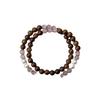 Natural Golden Sandalwood Cat's Eye Stone Double Wrap Bracelet