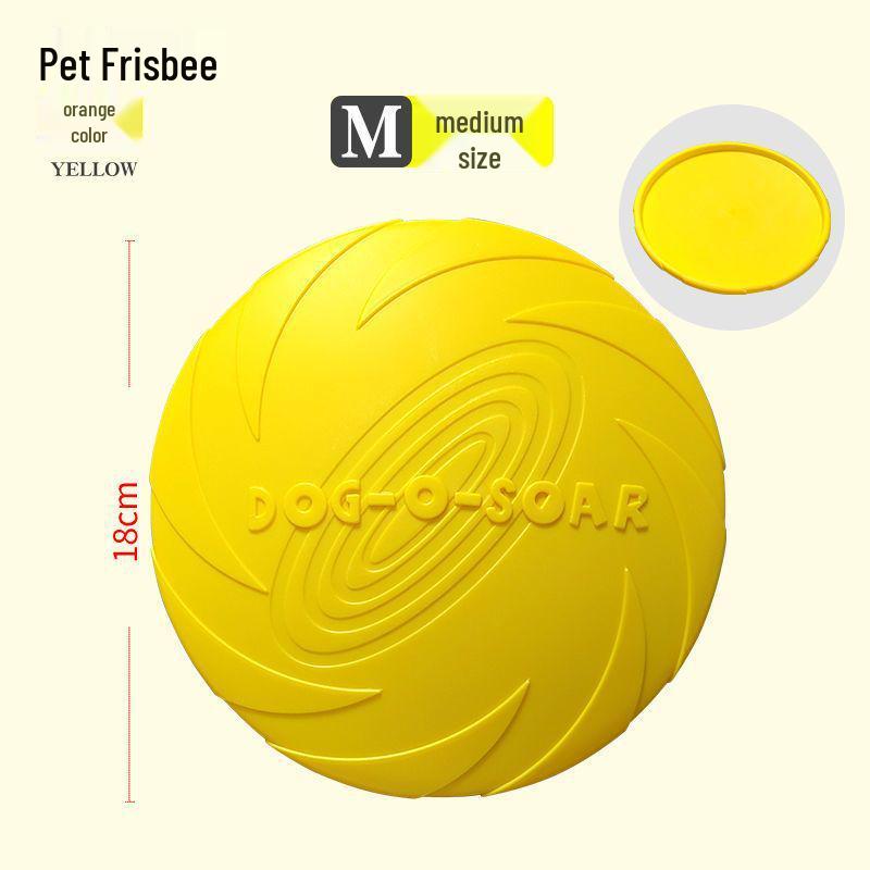 Silicone Bite-Resistant Floating Dog Frisbee Toy for Training Border Collies & Large Dogs