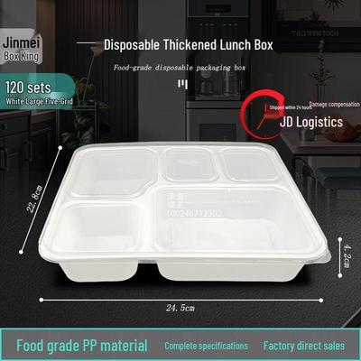 1400ml 5-Compartment Disposable Meal Prep Containers