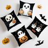 Cute Ghost Of Halloweencushions Pillowcase Polyester Cushion Cover Throw Pillow Sofa Decoration Pillowcover Home Decor