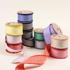 High Quality Black Border Stereo Double-Color Checked Fabric Ribbon Luxury Bow Hair Accessories and Gift Wrapping DIY Ribbon