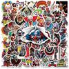 50Pcs Horrific Circus Acrobatics Clown Art Funny Stickers Vintage Aesthetic Graffiti Decals Scrapbook Car Bottle Sticker Gift
