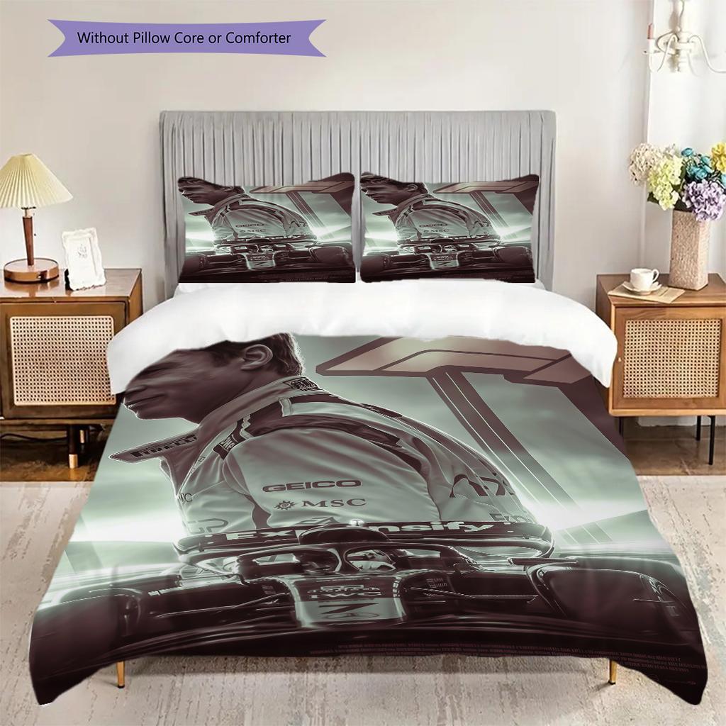 Formula 1 Movie Threepiece Set 1 Duvet Cover 2 Pillowcase Without Core Soft And Comfortable Duvet Cover And Pillowcase