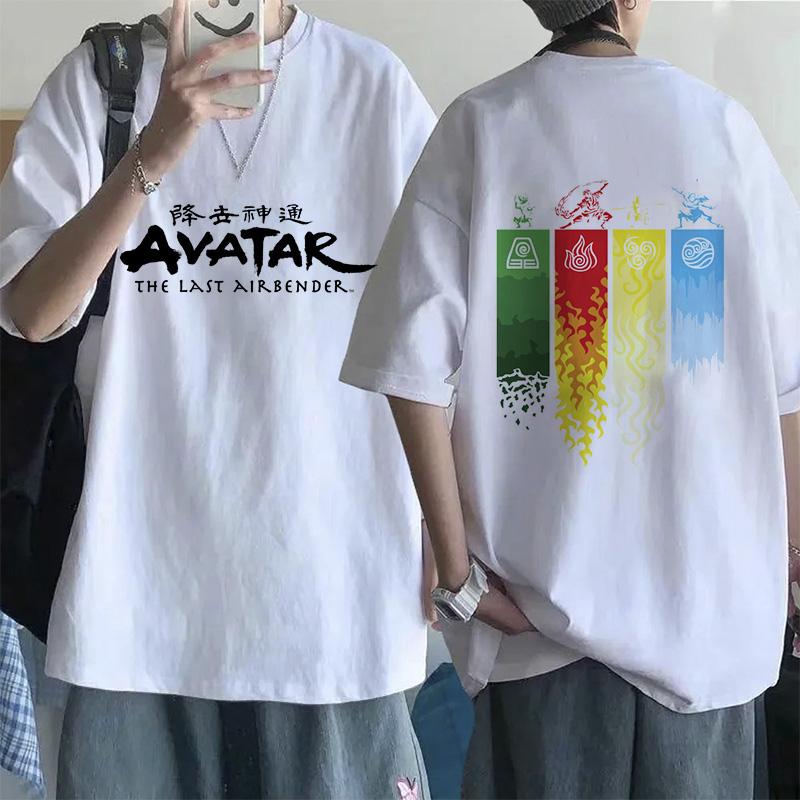 Mode Mange T-Shirt Avatar Der Letzte Luftbändiger Y2k Shirt Streetwear Appa Yip Lässiges T-Shirt Hip Hop Harajuku T-Shirts Oberteile Kleidung