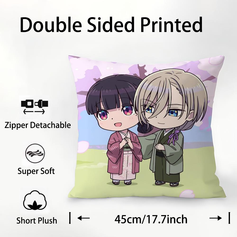 My Happy M-MarriageS Pillow Case Plush Fabric Soft Double Sided Print Sofa Cushion Cover Throw Pillow Covers