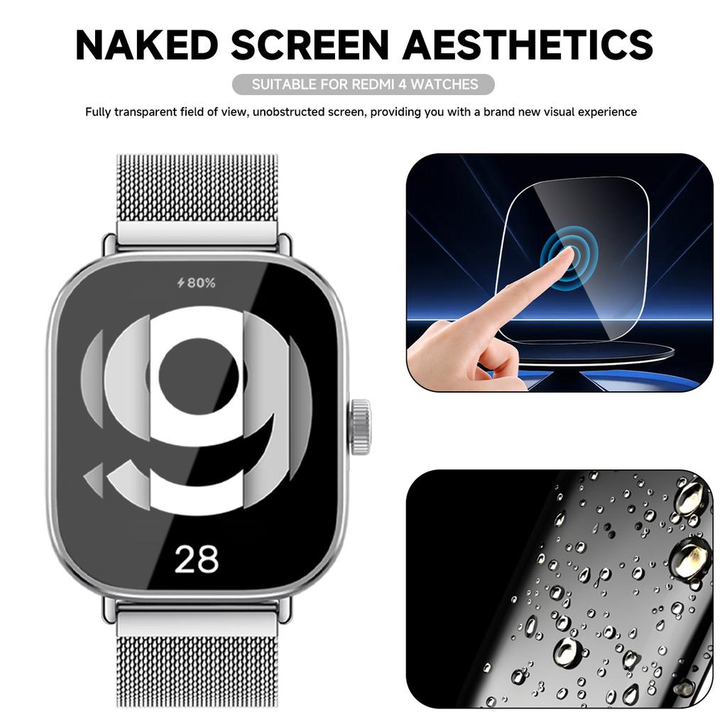 Tempered Glass for Xiaomi Redmi Watch 5 Active Smart Watch Screen Protector Anti-Scratch for Mi Redmi Watch 5 4 Prottiecve Film