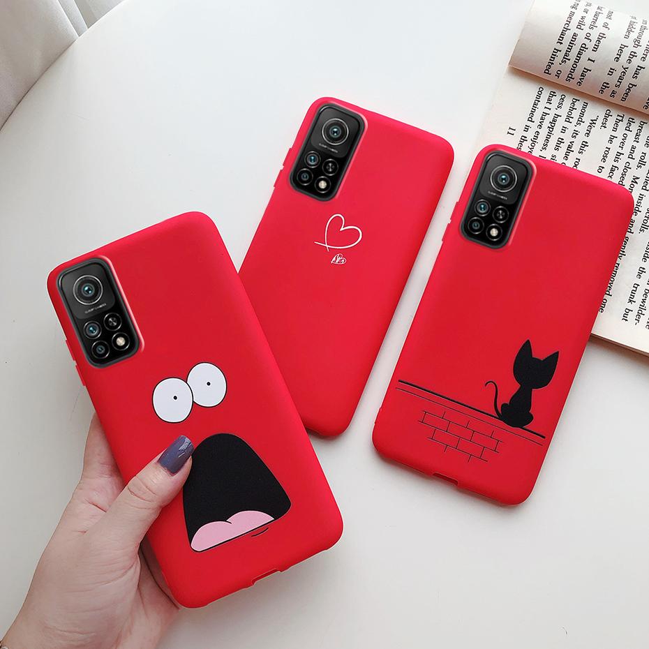 For Xiaomi Mi 10T Pro Case Cute Funda Silicone Matte TPU Soft Back protective Cover For xiaomi mi 10t 10tpro mi10T 10 t pro Case
