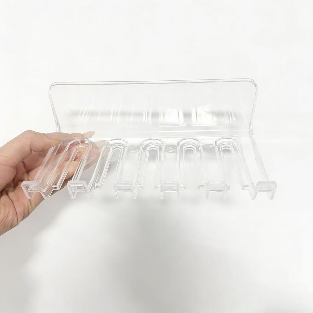 1 Set of No-Drill Wall-Mounted Spice Bag Racks -Organizer for Sauce And Spice Bags,Transparent Multi-Compartment Design