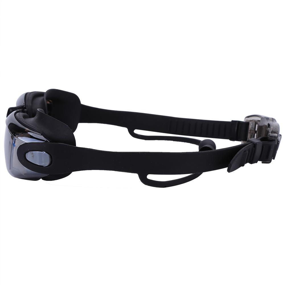 New Fashion Adjustable Waterproof Anti Fog Swimming Goggles with Ear Plugs (Black)
