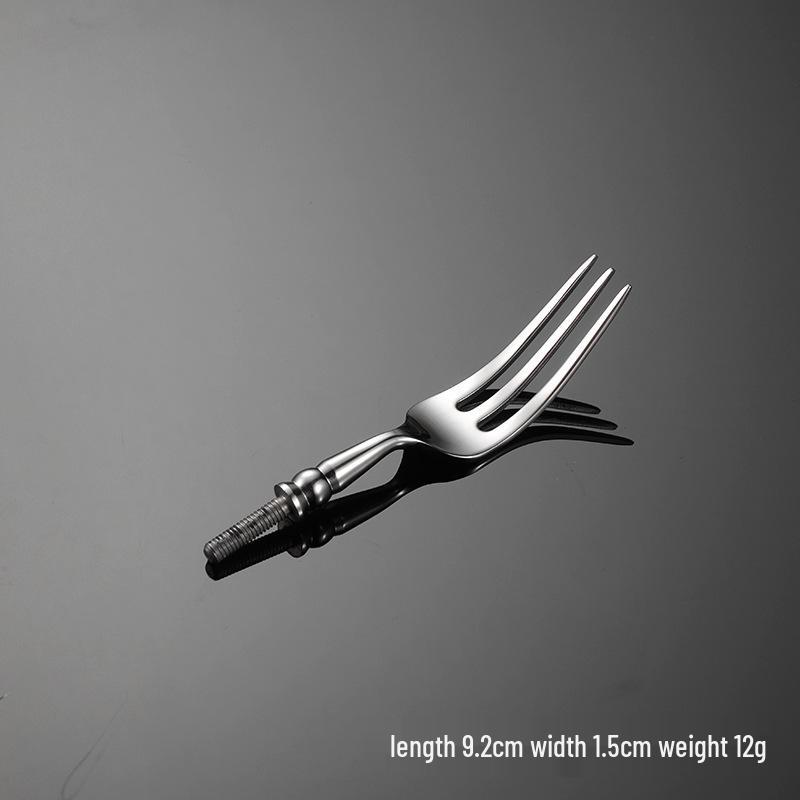 304 Stainless Steel Western Cutlery Set – Knife, Fork, Spoon, Handle with Round Bead Spoon Head.