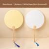 Thiened Blank Xuan Paper Calliaphy Fan DIY Material Kit Hand-Painted Cultural Creative Fan round ape Bamboo Frame