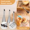 4Pcs/set Piping Nozzle Set, Stainless Steel Decorating Tips for Cake Cupcake Cookie Cream Icing, Baking Tools for  Baker