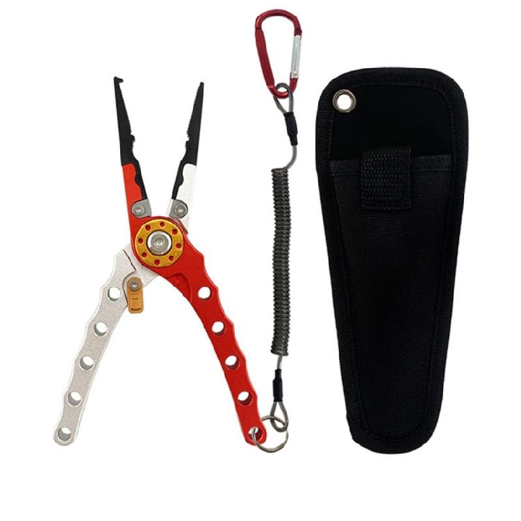 

Fishing Plier Grippers Lip Grip Fish Clamps Grabber Keeper Multifunction Tackle червоний/срібний