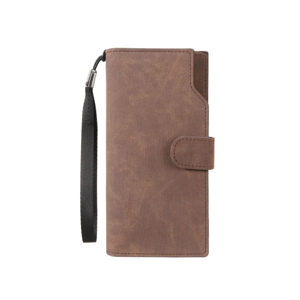 

Hasp Men Long Wallet PU Card Holder Fashion Business Wallet Gift чорний