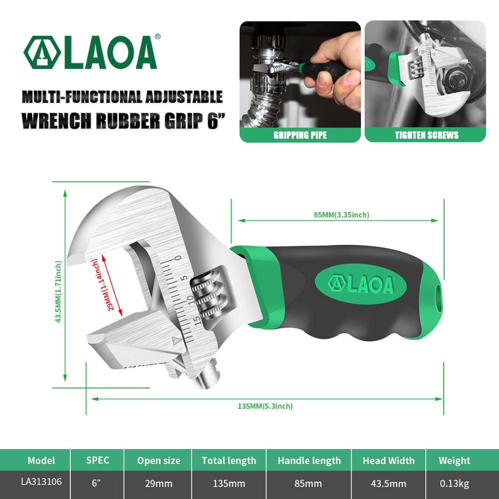 

LAOA 6-дюймовый/8-дюймовый разводной гаечный ключ, разводной гаечный ключ с короткой ручкой, трубный ключ для воздушного регулятора, ручные инструменты