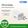 45W GaN Charger: CE/ROHS Certified Fast Charge with Full Protocol Support