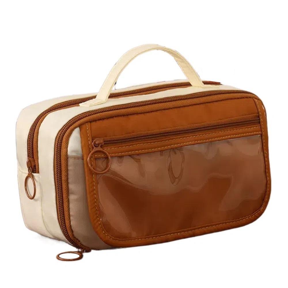 Multi Layers Pencil Bag Zipper Stationery Storage Bag Fashion Makeup Bag  Student